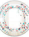 Retro Abstract Pattern Design II - Modern Round or Oval Wall Mirror - Space