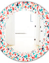 Retro Abstract Pattern Design II - Modern Round or Oval Wall Mirror - Triple C