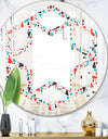 Retro Abstract Pattern Design II - Modern Round or Oval Wall Mirror - Hexagon Star