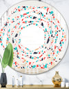 Retro Abstract Pattern Design II - Modern Round or Oval Wall Mirror - Whirl