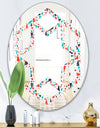 Retro Abstract Pattern Design II - Modern Round or Oval Wall Mirror - Hexagon Star