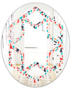 Retro Abstract Pattern Design II - Modern Round or Oval Wall Mirror - Hexagon Star