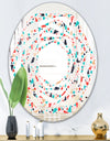 Retro Abstract Pattern Design II - Modern Round or Oval Wall Mirror - Whirl