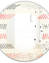 Horizontal Retro Geometrical Pattern I - Modern Round or Oval Wall Mirror - Wave