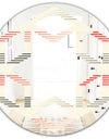 Horizontal Retro Geometrical Pattern I - Modern Round or Oval Wall Mirror - Hexagon Star