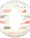 Horizontal Retro Geometrical Pattern I - Modern Round or Oval Wall Mirror - Quatrefoil