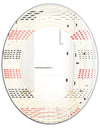Horizontal Retro Geometrical Pattern I - Modern Round or Oval Wall Mirror - Wave