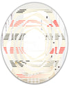Horizontal Retro Geometrical Pattern I - Modern Round or Oval Wall Mirror - Whirl