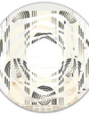 Retro Curved Minimal Geometric Ornament II - Modern Round or Oval Wall Mirror - Whirl