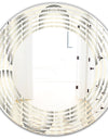 Retro Curved Minimal Geometric Ornament I - Modern Round or Oval Wall Mirror - Wave