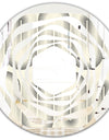 Retro Curved Minimal Geometric Ornament I - Modern Round or Oval Wall Mirror - Whirl
