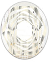 Retro Curved Minimal Geometric Ornament I - Modern Round or Oval Wall Mirror - Whirl