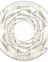 Monochrome Geometric Pattern X - Modern Round or Oval Wall Mirror - Whirl