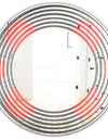 Modern Circle and Line Geometric Pattern - Modern Round or Oval Wall Mirror - Wave