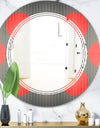 Modern Circle and Line Geometric Pattern - Modern Round or Oval Wall Mirror - Triple C