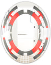 Modern Circle and Line Geometric Pattern - Modern Round or Oval Wall Mirror - Space