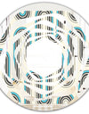 Retro Geometrical Abstract Minimal Pattern IV - Modern Round or Oval Wall Mirror - Whirl