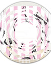 Flamingo on Pink - Modern Round or Oval Wall Mirror - Whirl