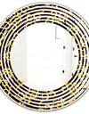 Gold and Black Swirl II - Modern Round or Oval Wall Mirror - Wave
