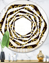 Gold and Black Swirl II - Modern Round or Oval Wall Mirror - Whirl