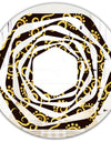 Gold and Black Swirl II - Modern Round or Oval Wall Mirror - Whirl