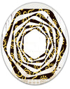 Gold and Black Swirl II - Modern Round or Oval Wall Mirror - Whirl