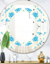 Retro Ornamental Pattern I - Modern Round or Oval Wall Mirror - Space