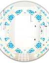 Retro Ornamental Pattern I - Modern Round or Oval Wall Mirror - Space