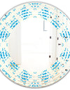 Retro Ornamental Pattern I - Modern Round or Oval Wall Mirror - Wave