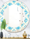 Retro Ornamental Pattern I - Modern Round or Oval Wall Mirror - Leaves