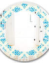 Retro Ornamental Pattern I - Modern Round or Oval Wall Mirror - Leaves