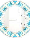 Retro Ornamental Pattern I - Modern Round or Oval Wall Mirror - Triple C