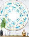 Retro Ornamental Pattern I - Modern Round or Oval Wall Mirror - Whirl