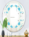 Retro Ornamental Pattern I - Modern Round or Oval Wall Mirror - Space