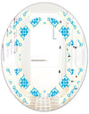 Retro Ornamental Pattern I - Modern Round or Oval Wall Mirror - Space