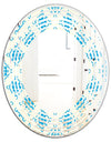 Retro Ornamental Pattern I - Modern Round or Oval Wall Mirror - Wave