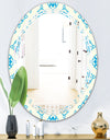 Retro Ornamental Pattern I - Modern Round or Oval Wall Mirror - Triple C