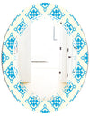 Retro Ornamental Pattern I - Modern Round or Oval Wall Mirror - Triple C