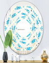 Retro Ornamental Pattern I - Modern Round or Oval Wall Mirror - Whirl