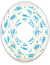 Retro Ornamental Pattern I - Modern Round or Oval Wall Mirror - Whirl