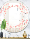 Abstract geometric pattern, patchwork quilting - Modern Round or Oval Wall Mirror - Space
