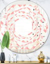 Abstract geometric pattern, patchwork quilting - Modern Round or Oval Wall Mirror - Whirl