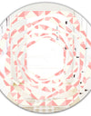 Abstract geometric pattern, patchwork quilting - Modern Round or Oval Wall Mirror - Whirl