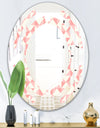 Abstract geometric pattern, patchwork quilting - Modern Round or Oval Wall Mirror - Space