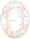 Abstract geometric pattern, patchwork quilting - Modern Round or Oval Wall Mirror - Space