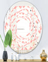 Abstract geometric pattern, patchwork quilting - Modern Round or Oval Wall Mirror - Whirl