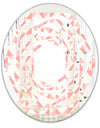 Abstract geometric pattern, patchwork quilting - Modern Round or Oval Wall Mirror - Whirl