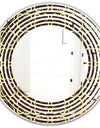 Floral Retro Pattern II - Modern Round or Oval Wall Mirror - Wave