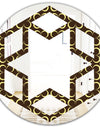 Floral Retro Pattern II - Modern Round or Oval Wall Mirror - Hexagon Star
