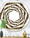 Floral Retro Pattern II - Modern Round or Oval Wall Mirror - Whirl